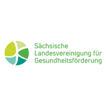 Logo mit der Aufschrift Sächsische Landesvereinigung für Gesundheitsförderung