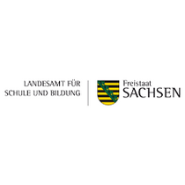 Logo mit der Aufschrift "Landesamt für Schule und Bildung Freistaat Sachsen".