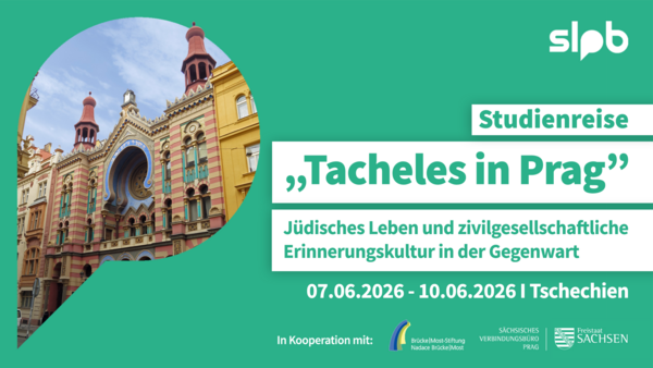 Studienreise „Tacheles in Prag - Jüdisches Leben und zivilgesellschaftliche Erinnerungskultur in der Gegenwart" vom 7.-10.6.2026