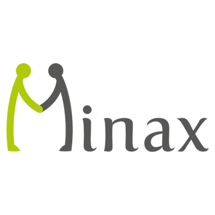 Logo Minax Logo Minax – Gesellschaft für junge Lebenswelten, verlinkt mit der Webseite von Minax.