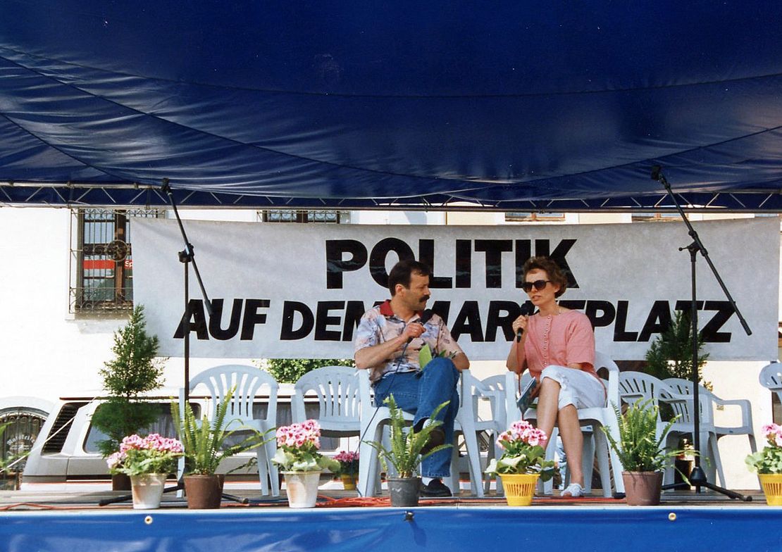 1993 05.14. 15. Hoyerswerda Politik Auf Dem Marktplatz 3 