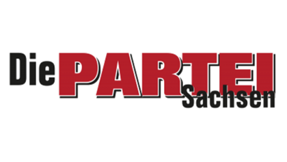 Logo die Partei Logo mit der Aufschrift "Die Partei Sachsen".
