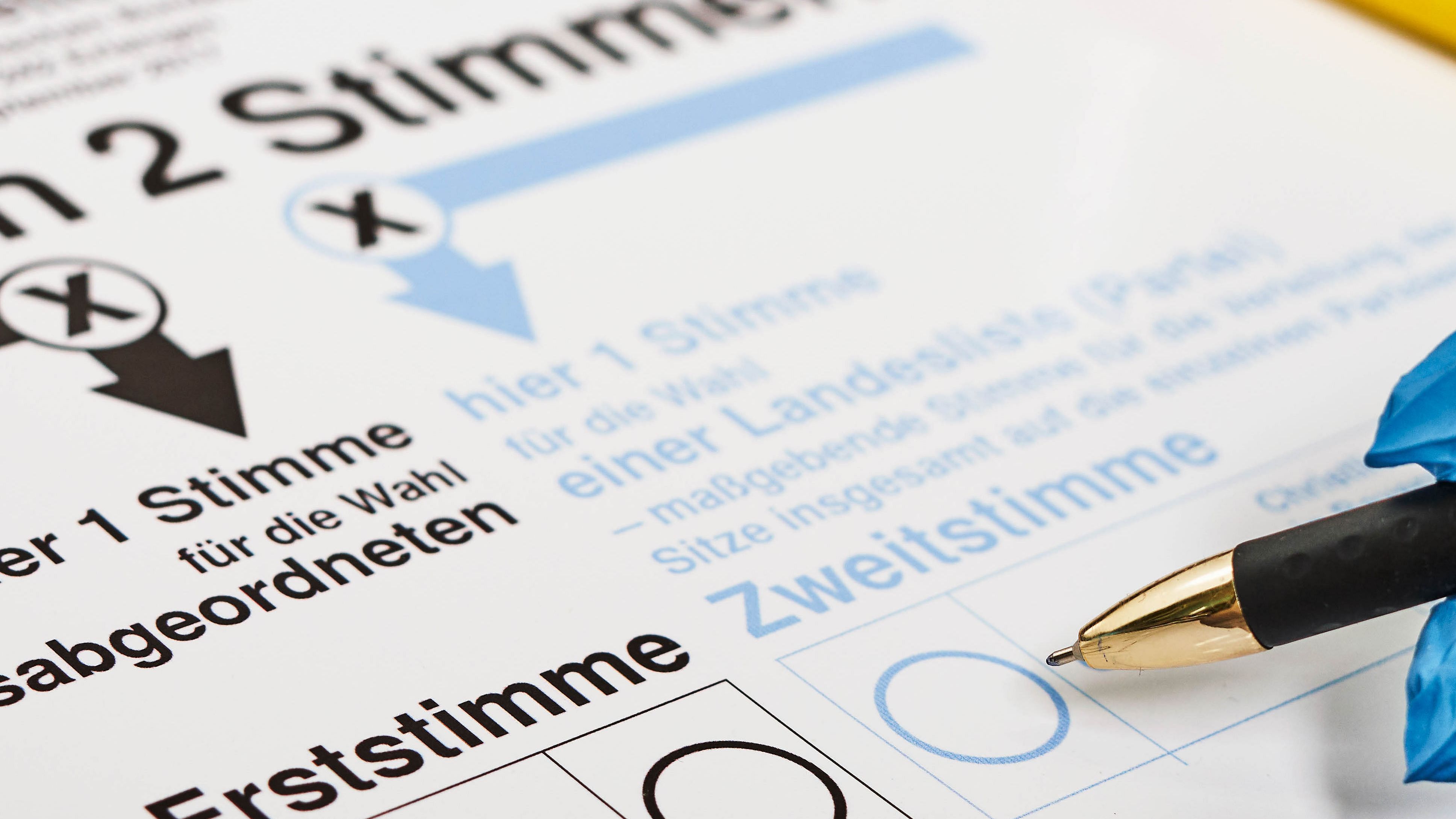 Stimmzettel zur Wahl, Deutschland, Europa Verlinkung zu Wahlen in Sachsen 2024