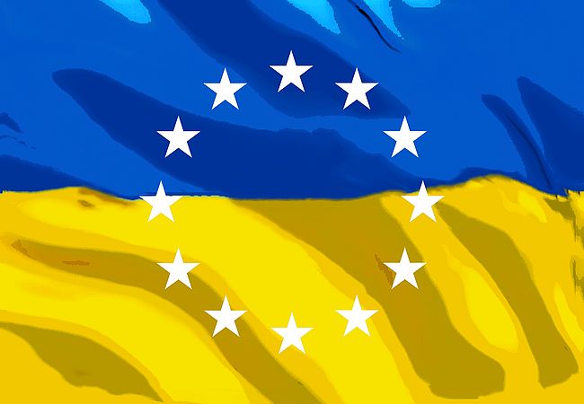Ukraine Fahne E U Sterne