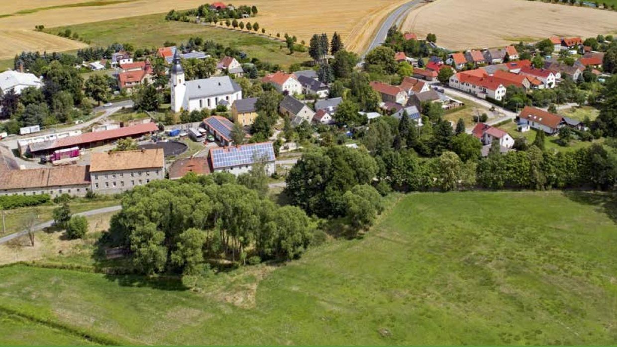 Verwandlung Des Landes Buchvover mit der Aufschrift "Die Verwandlung des Landes. Ländlicher Raum in Sachsen." Erschienen bei der Sächsischen Landeszentrale für politische Bildung. Bei Klick vergrößert sich das Bild.