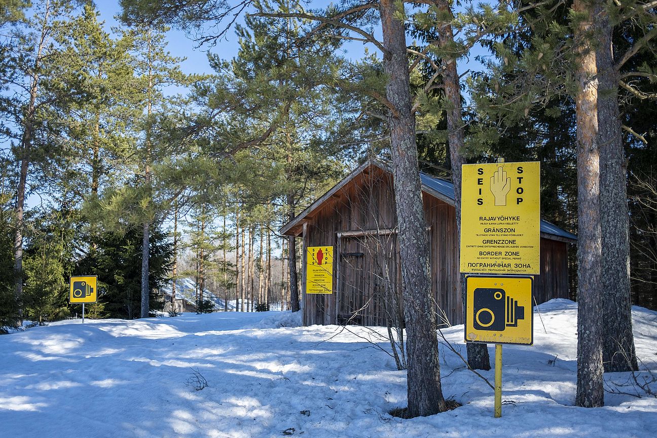 Finnisch-russische Grenze bei Vaalimaa