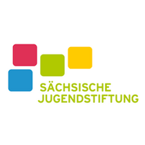 Logo mit der Aufschrift Sächsische Jugendstiftung