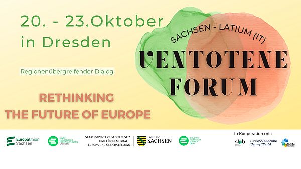 Ventotene Forum Banner - Veranstaltung zum Regionenübergreifenden Dialog vom 20.-23. Oktober 2022