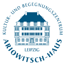 Logo mit der Aufschrift "Ariowitsch-Haus Leipzig. Kultur- und Begegnungszentrum."