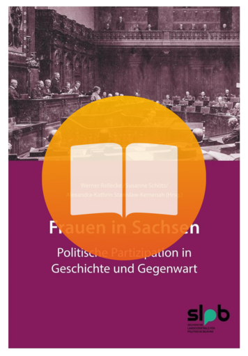 Buchtitel von "Frauen in Sachsen". Beim Anklicken gelangen Sie zu PDF-Version des Buches, oder der Download der PDF wird automatisch gestartet.