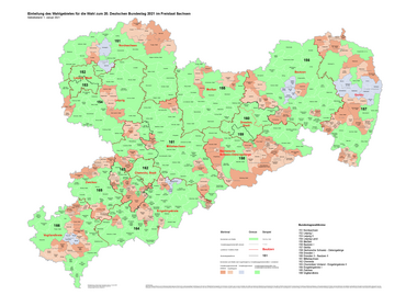 Karte, die als PDF verlinkt ist. Das Bild ist ein Thumbnail der Karte, auf dem man schemenhaft die Wahlkreise im Freistaat Sachsen sehen kann. Bei Klick auf das Bild wird die PDF heruntergeladen/geöffnet.