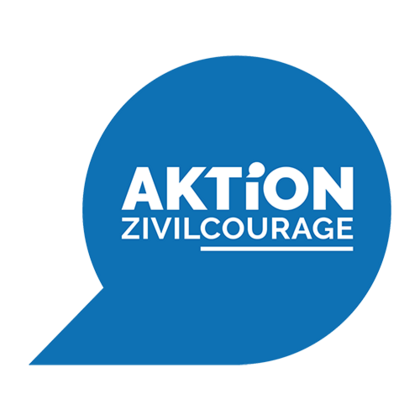 Logo Aktion Zivlicourage Logo von Aktion Zivilcourage e.V., verlinkt mit der Webseite der Aktion Zivilcourage.