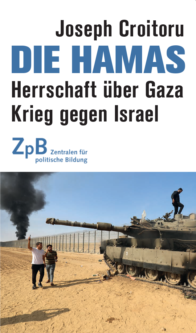 Buchtitel von "Die Hamas. Herrschaft über Gaza. Krieg gegen Israel." von Joseph Croitoru. Extern verlinkt mit der Bestellseite in unserem Shop.