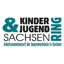 Logo Kinder- und Jugendring Sachsen Logo mit der Aufschrift "Kinder & Jugendring Sachsen. Arbeitsgemeinschaft der Jugendverbände in Sachsen."