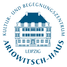 Logo Ariowitsch Logo mit der Aufschrift "Ariowitsch-Haus Leipzig. Kultur- und Begegnungszentrum."