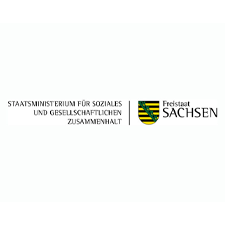 Logo SMS Logo mit der Aufschrift Staatsministerium für Soziales und Gesellschaftlichen Zusammenhalt Freistaat Sachsen