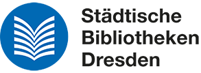 Logo mit der Aufschrift "Sächsische Bibliotheken Dresden".